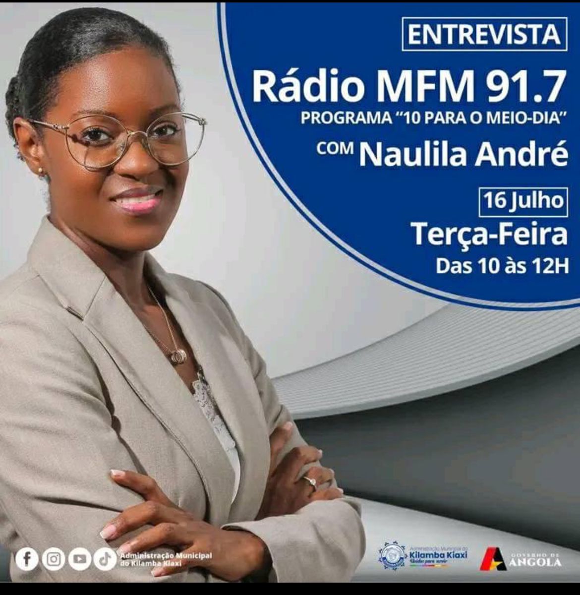 Manhã MFM, Entrevista a administradora do Kilamba Kiaxi, Naulila André